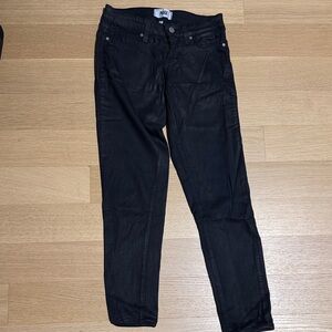 Paige Denim Black Coated Skinny Jeans - Sz 25
